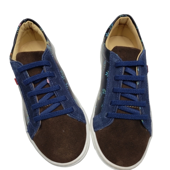 Marc Joseph | NIB Metropolitan Floral Napa Leather Low Top Sneakers Girl's 13 - Picture 8 of 15